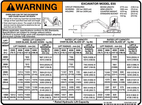 bobcat e80 compact excavator for sale|bobcat lifting capacity chart.